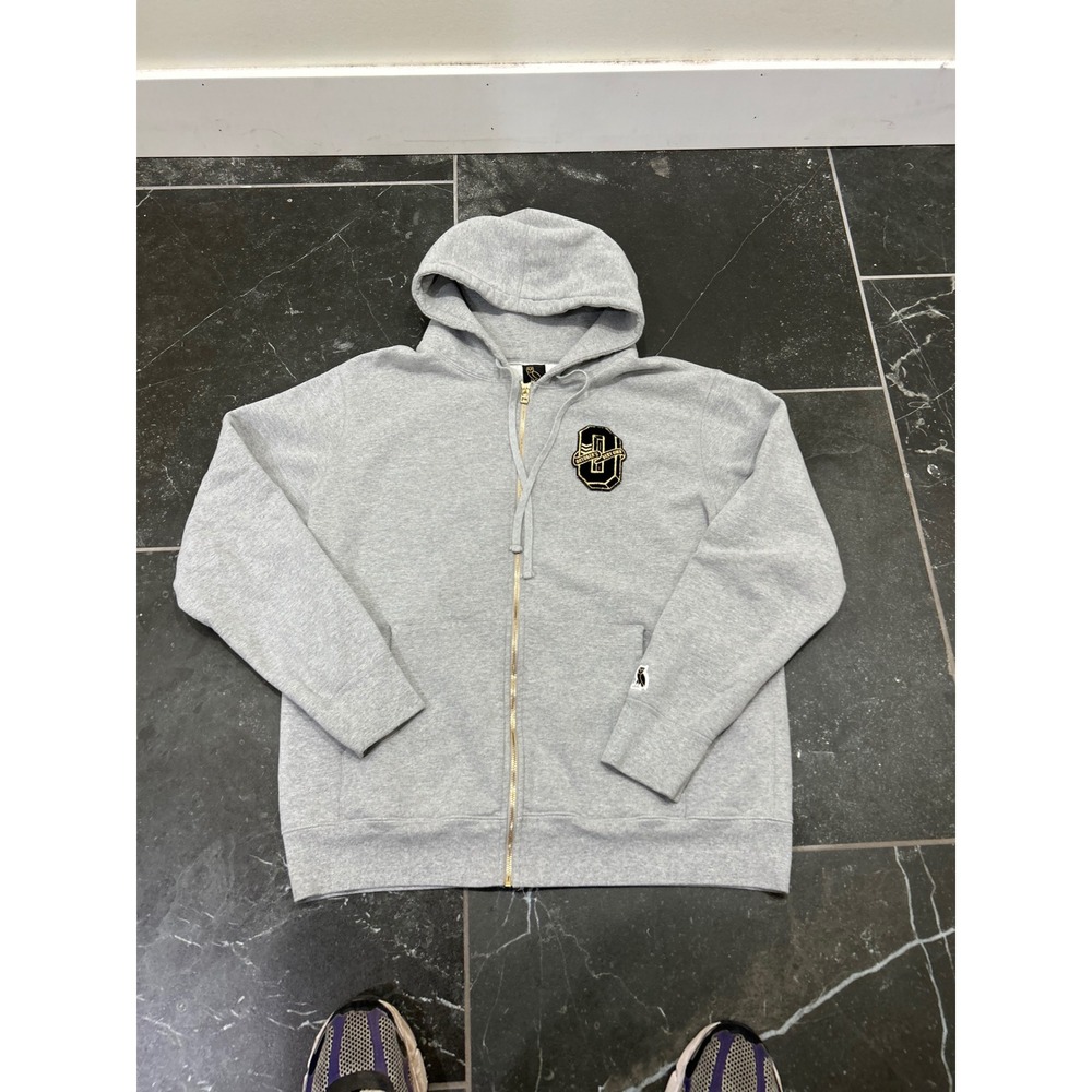 OVO October's Very Own Heather Grey Full Zip Hoodie Mens XL Gold Zipper Canada